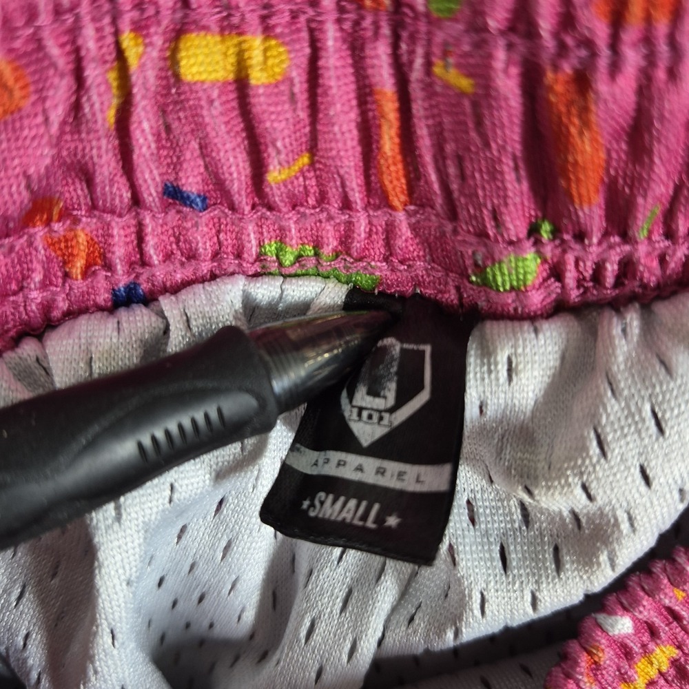 Baseball Lifestyle 101 Ice Cream Shorts Men's Small Pink Candy Sprinkles Casual - Picture 6 of 9